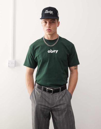 T-shirt à logo en minuscule - foncé - Obey - Modalova