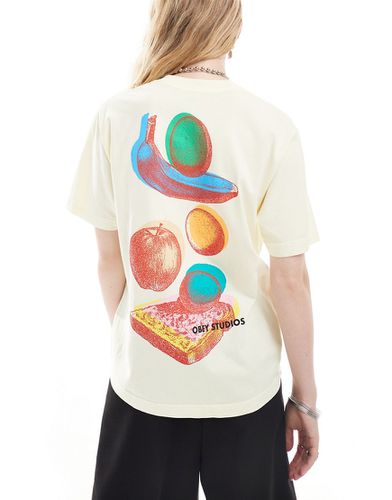 T-shirt à logo et motif fruits - Marron foncé - Obey - Modalova