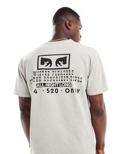 Throwback - T-shirt à imprimé graphique - Beige - Obey - Modalova