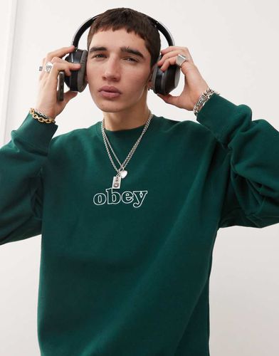 Obey - Biggs - Sweat à logo - Vert - Obey - Modalova