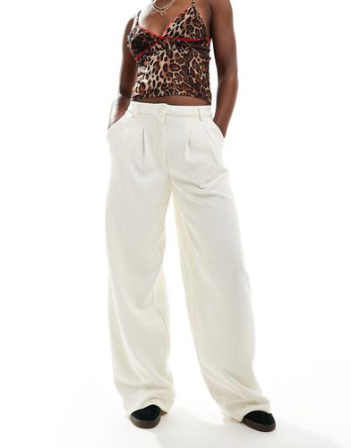 Pantalon large texturé de qualité supérieure - Crème - Object - Modalova