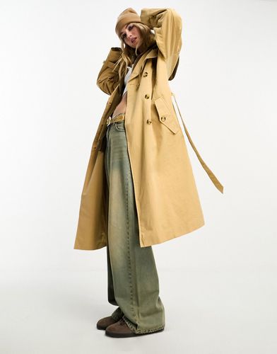 Trench-coat long oversize avec intérieur matelassé - Beige - Object - Modalova