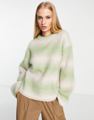 Pull en laine mélangée à rayures - Blanc et vert - Other Stories - Modalova