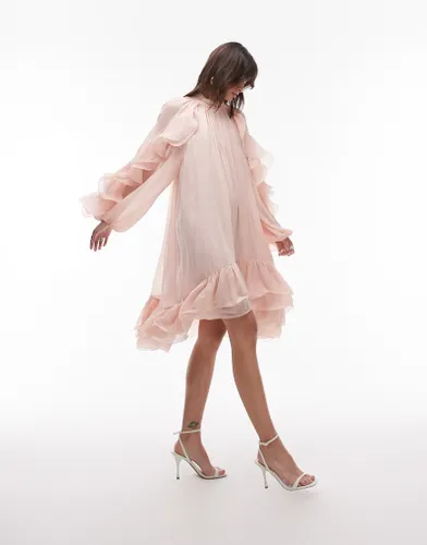 Robe mi-longue fluide  manches longues et volants - Other Stories - Modalova