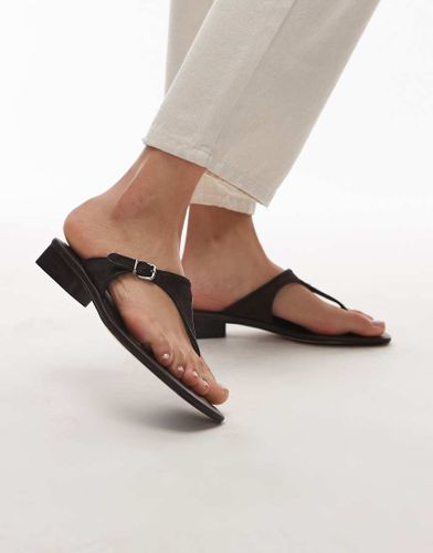 Sandales en cuir textur avec boucle - fonc - Other Stories - Modalova