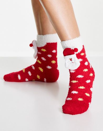 Chaussettes à pois avec ornement père Noël en 3D - Loungeable - Modalova