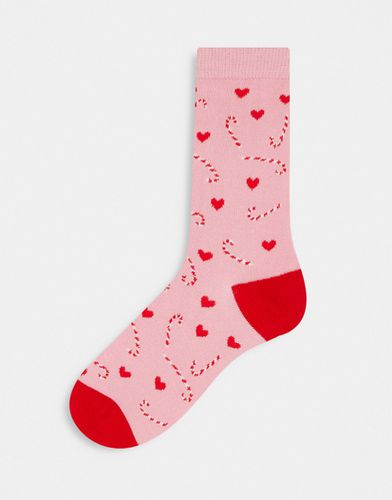 Chaussettes de Noël à motif sucre d'orge - /rouge - Loungeable - Modalova