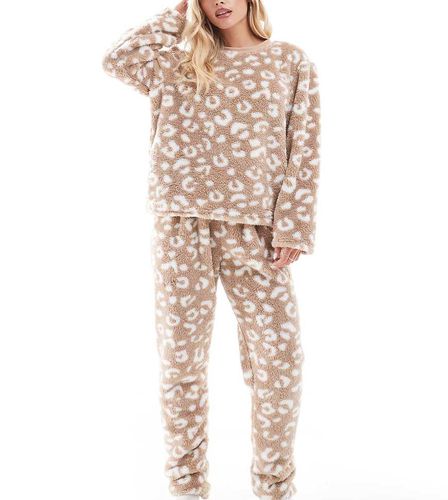 Ensemble de pyjama deux pièces en sherpa douillet - Taupe - Loungeable Petite - Modalova