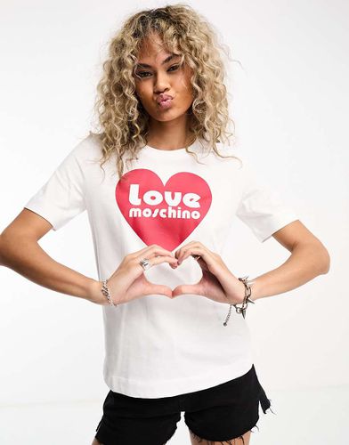 T-shirt à logo caur - Love Moschino - Modalova