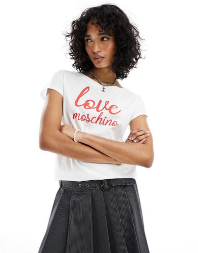 T-shirt à logo en italique - Love Moschino - Modalova