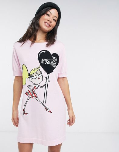 Doll - Robe pull à logo - Love Moschino - Modalova