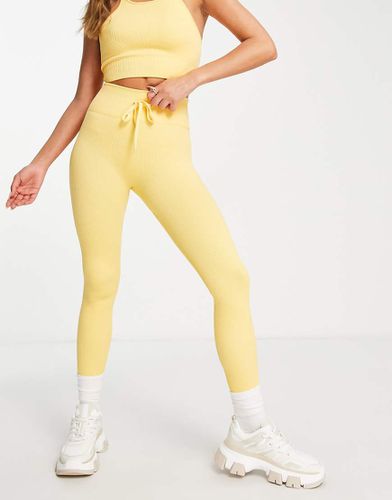 Legging de sport côtelé - Mangue - Love & Other Things - Modalova