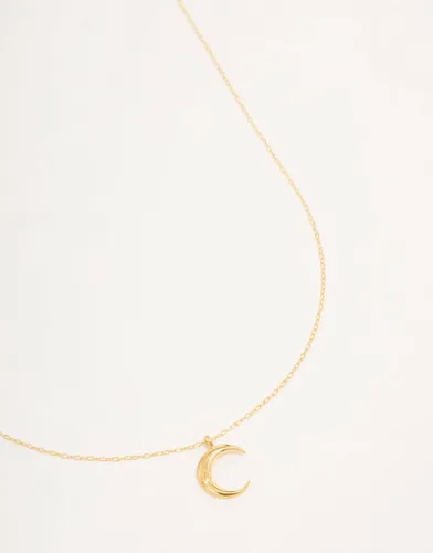 Collier avec pendentif croissant de lune en argent massif plaqué or - Lovisa - Modalova