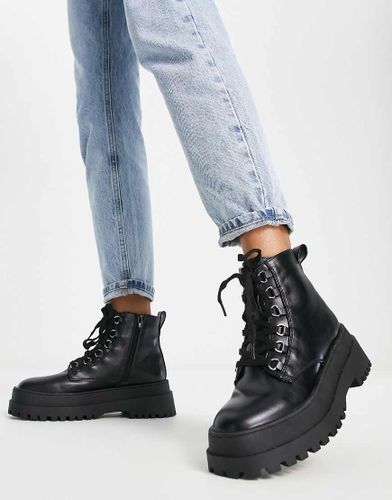 Bottines à lacets et semelle chunky - London Rebel - Modalova