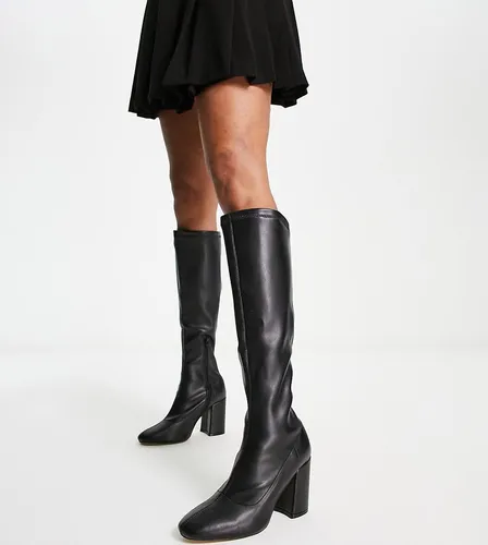 London Rebel - Chassures larges - Bottes à enfiler hauteur genou - London Rebel Leather Wide Fit - Modalova