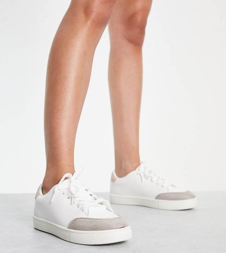 London Rebel - Pointure large - Baskets minimalistes à lacets - et beige - London Rebel Wide Fit - Modalova