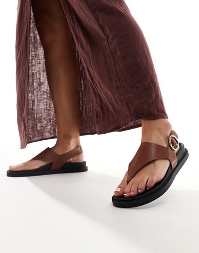 Sandales avec entredoigt et semelle intérieure - Fauve - London Rebel - Modalova