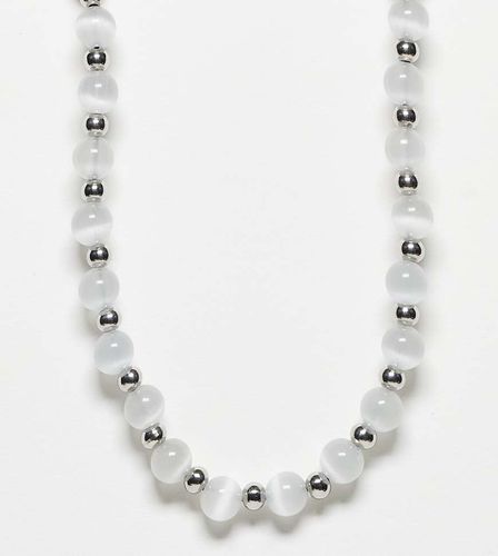 Collier en acier inoxydable avec perles yeux de chat - Lost Souls - Modalova