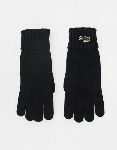 Lacoste - Gants en maille - Noir - Lacoste - Modalova