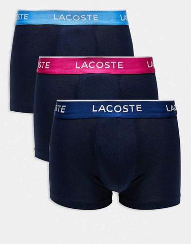 Lot de 3 boxers à coutures contrastantes - Lacoste - Modalova