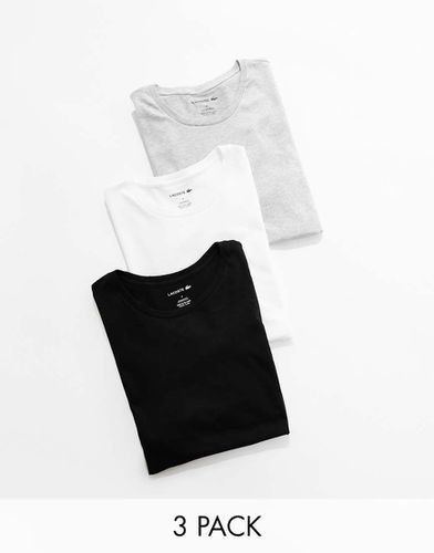 Lot de 3 t-shirts loungewear - Blanc, noir et - Lacoste - Modalova