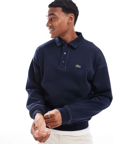 Sweat à logo et col polo - Lacoste - Modalova