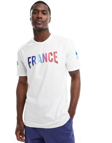 Equipe De France Paris 2024 - T-shirt imprimé dans le dos - Marshmallow - Le Coq Sportif - Modalova