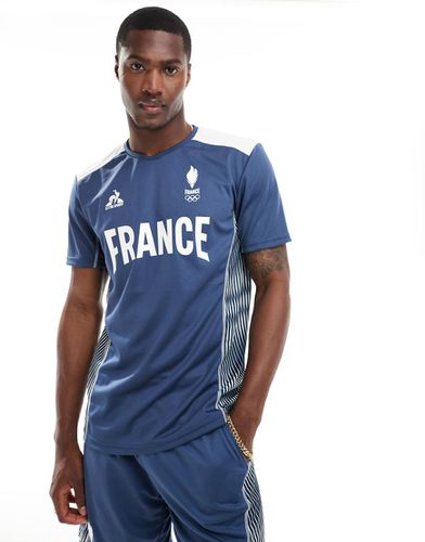 Maillot de sport de l'équipe de France à logo Jeux Olympiques de Paris 2024 - Le Coq Sportif - Modalova