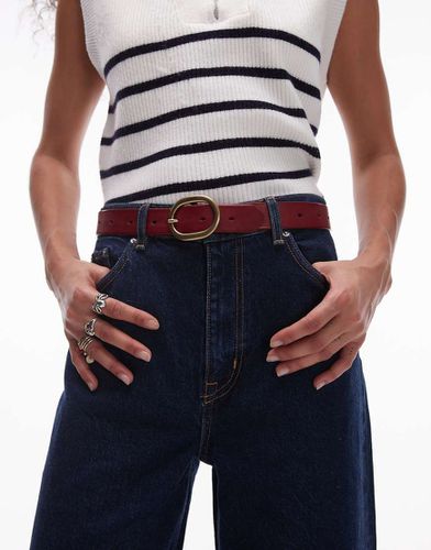 High-Low - Ceinture en cuir avec boucle dorée - foncé - Levi's - Modalova