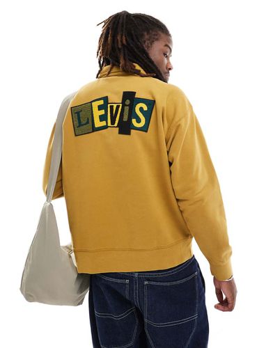 Skateboarding - Sweat décontracté à col zippé avec logo en maille chenille au dos - foncé - Levi's - Modalova