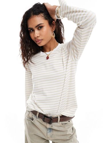 T-shirt à manches longues - Blanc et avoine rayé - Lee Jeans - Modalova