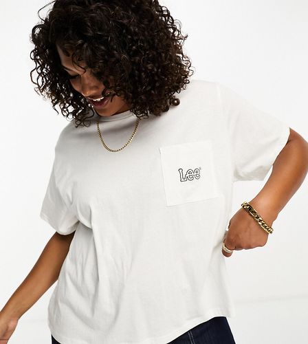 T-shirt coupe carrée avec poche à logo - cassé - Lee Plus - Modalova
