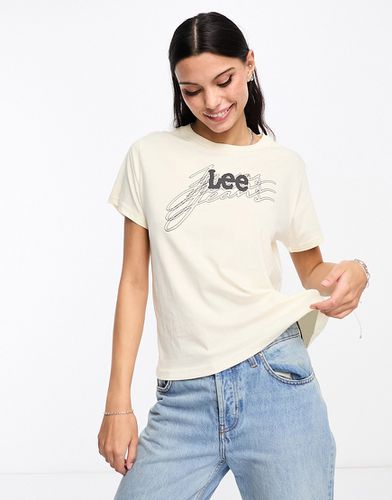 Lee - T-shirt à grand logo - Écru - Lee Jeans - Modalova