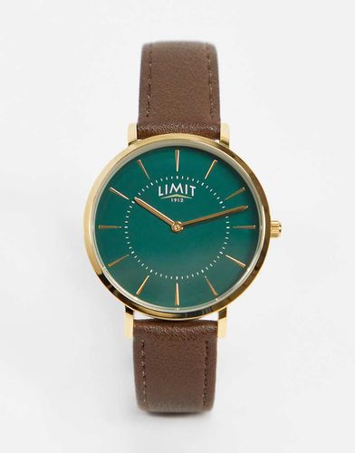 Montre en imitation cuir avec cadran vert - Limit - Modalova