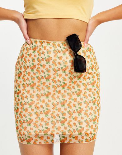 Mini-jupe d'ensemble en tulle à fleurs estivales - Motel - Modalova
