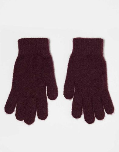 Gants en maille duveteuse - Bordeaux - Monki - Modalova