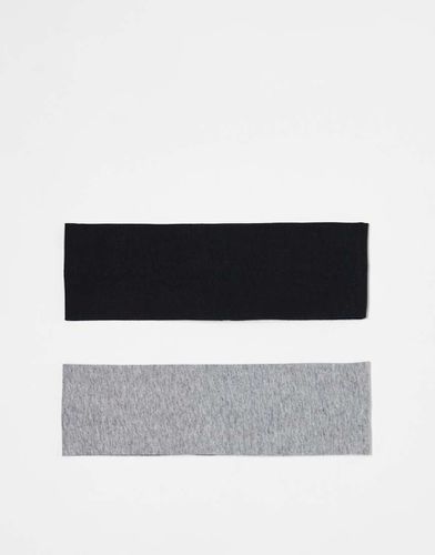 Lot de 2 bandeaux - Noir et gris chiné - Monki - Modalova