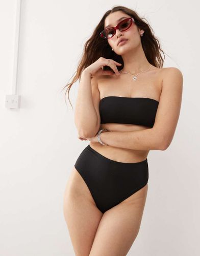 Mix & Match - Bas de bikini échancré à taille haute - Monki - Modalova