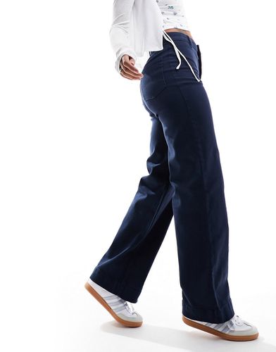 Pantalon large en coton stretch - Monki - Modalova