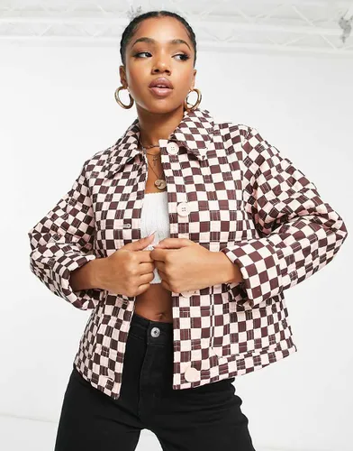 Veste décontractée à damier - Monki - Modalova