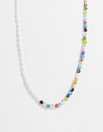 Collier de perles variées - Mango - Modalova