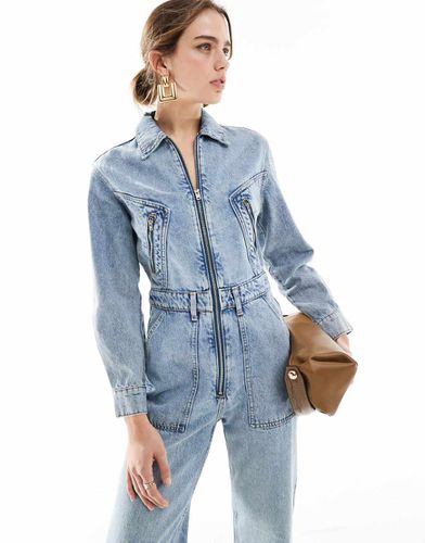 Combinaison oversize en jean - Mango - Modalova