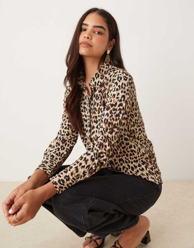 Chemise classique  imprim lopard - Mango - Modalova