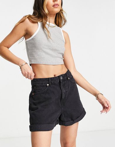 Mango - Short mom en jean - Noir - Mango - Modalova