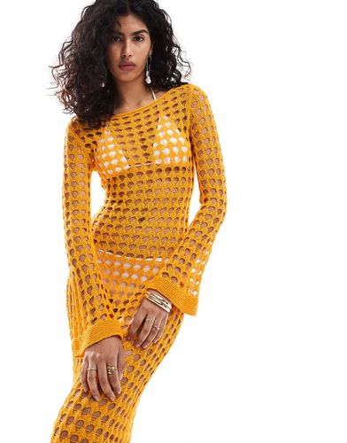 Robe crochetée longue à manches longues - Mango - Modalova