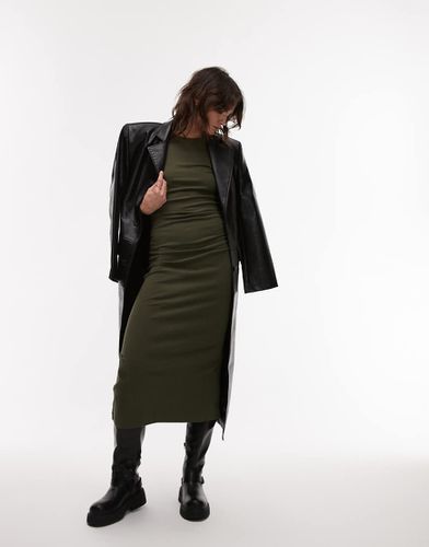 Robe longue à manches longues et taille cintrée - foncé - Mango - Modalova