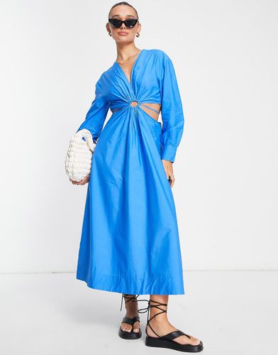 Robe mi-longue à découpe et anneau - vif - Mango - Modalova