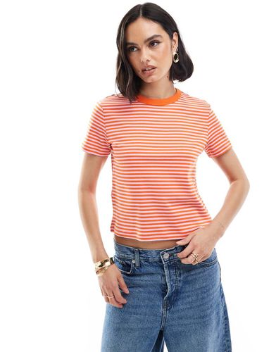 T-shirt rayé oversize à col rond - Mango - Modalova