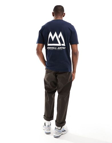 T-shirt avec imprimé montagne au dos - marine - Marshall Artist - Modalova