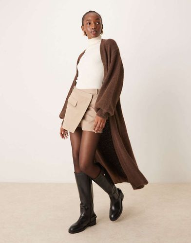 Gilet long - Chocolat - Miss Selfridge - Modalova